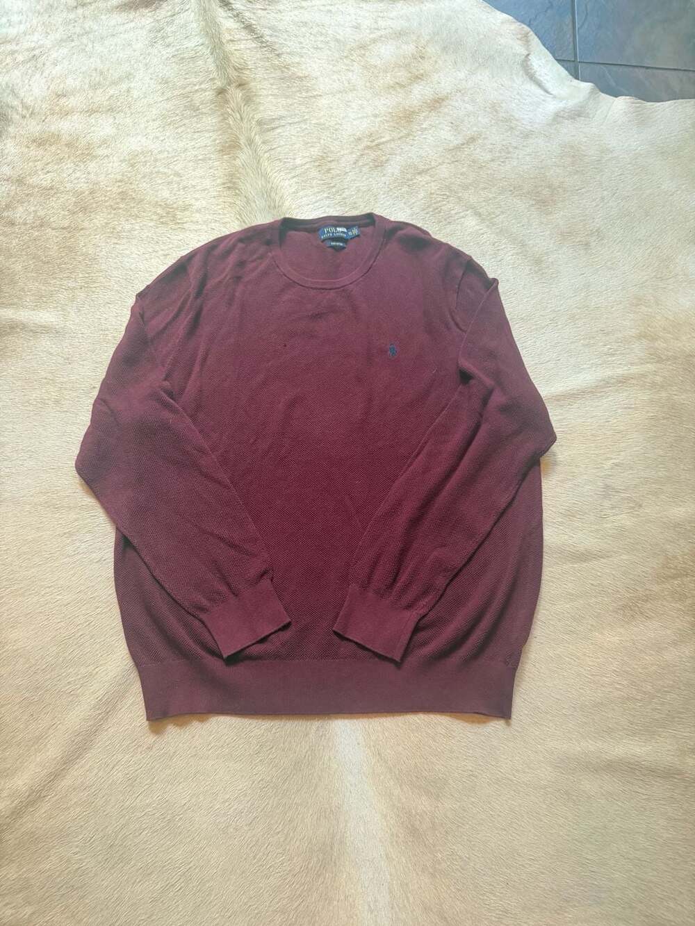 Polo Ralph Lauren Pima Cotton Crewneck Sweater Maroon XXL
